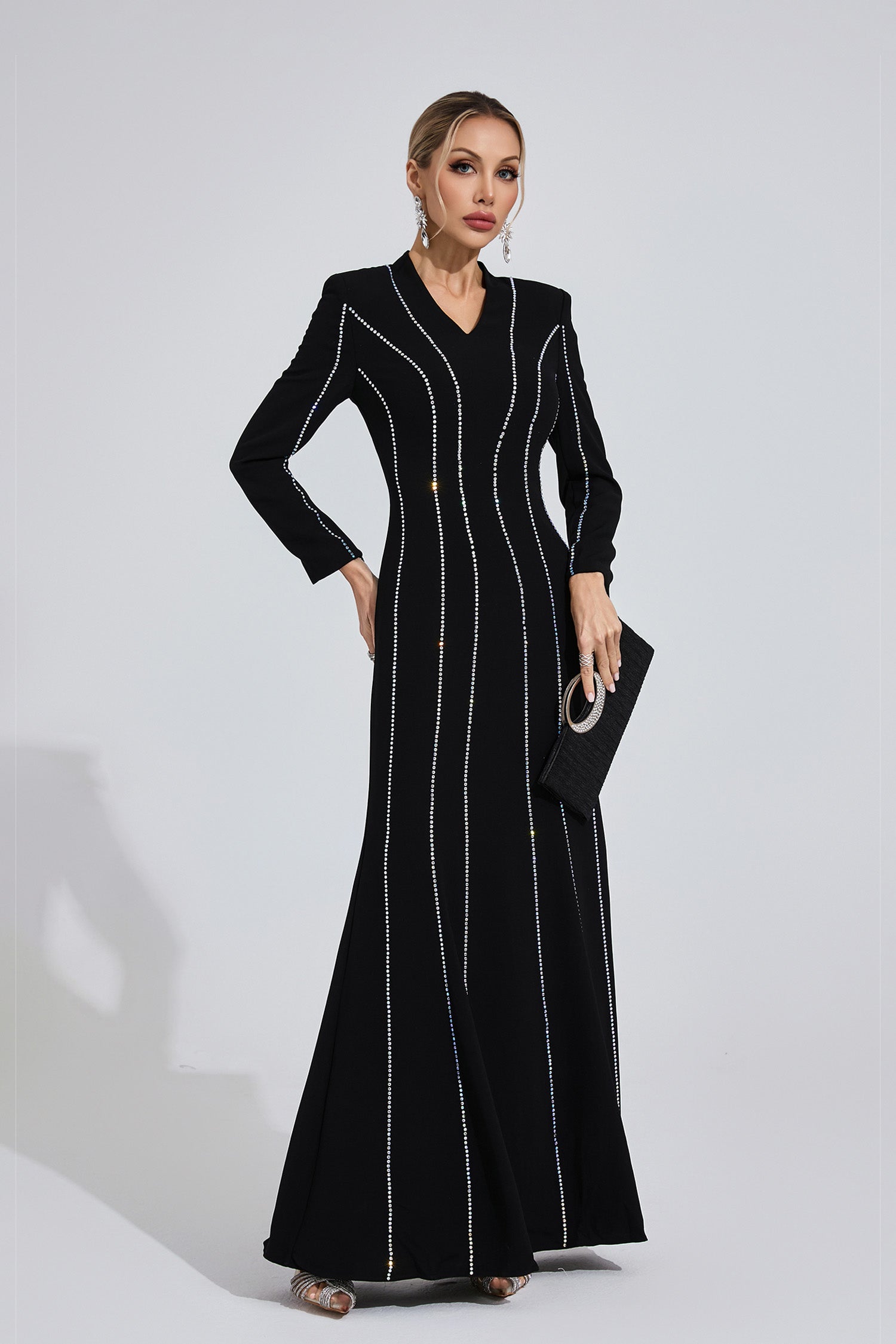 Saelvion Black Diamond Maxi Dress