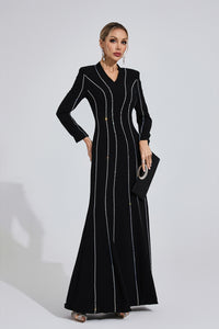 Saelvion Black Diamond Maxi Dress