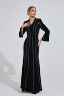 Saelvion Black Diamond Maxi Dress