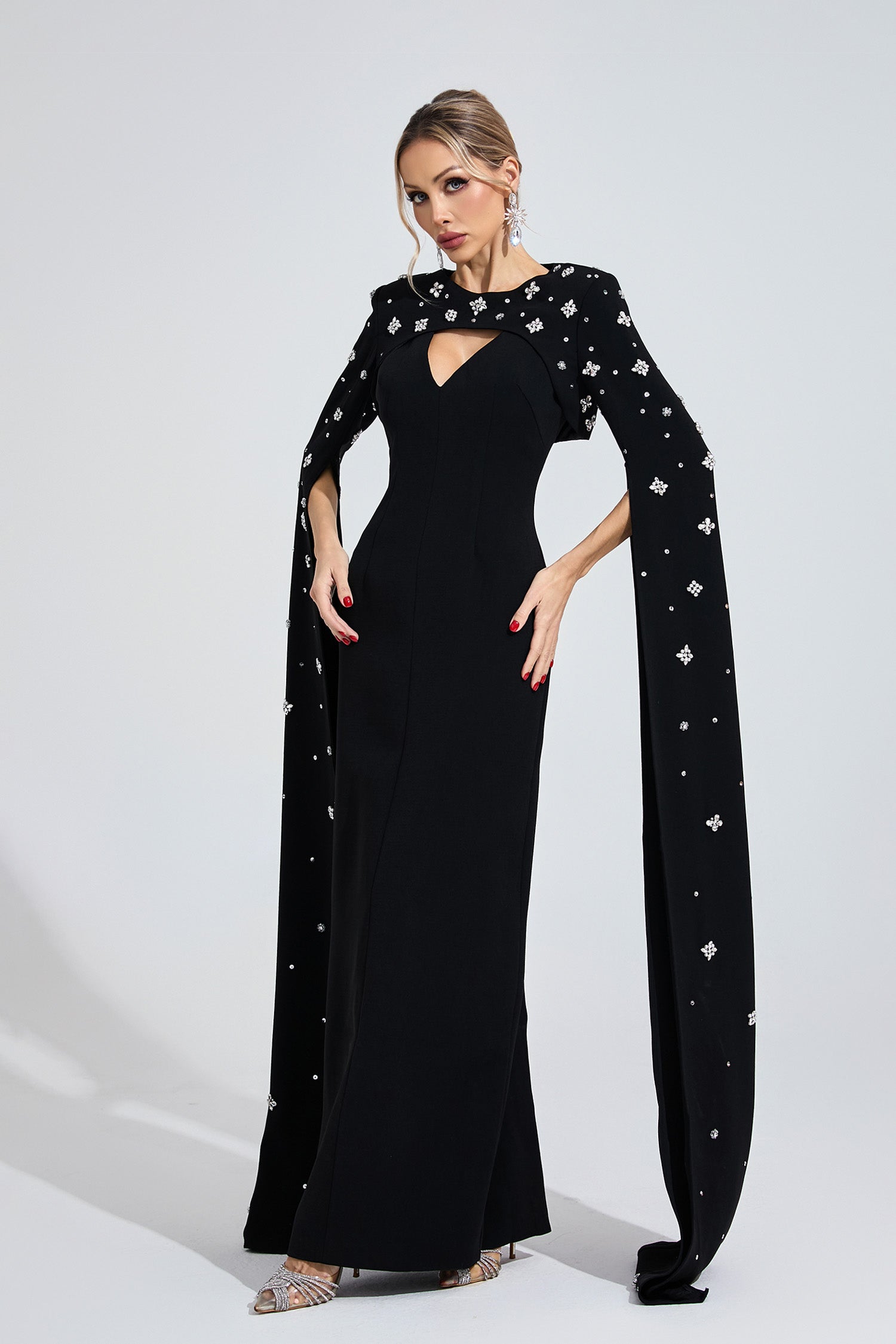 Firdausi Black Diamond Maxi Dress