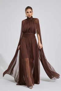 Taevorin Brown Royal Maxi Dress