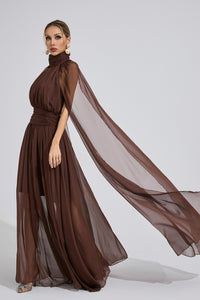 Taevorin Brown Royal Maxi Dress