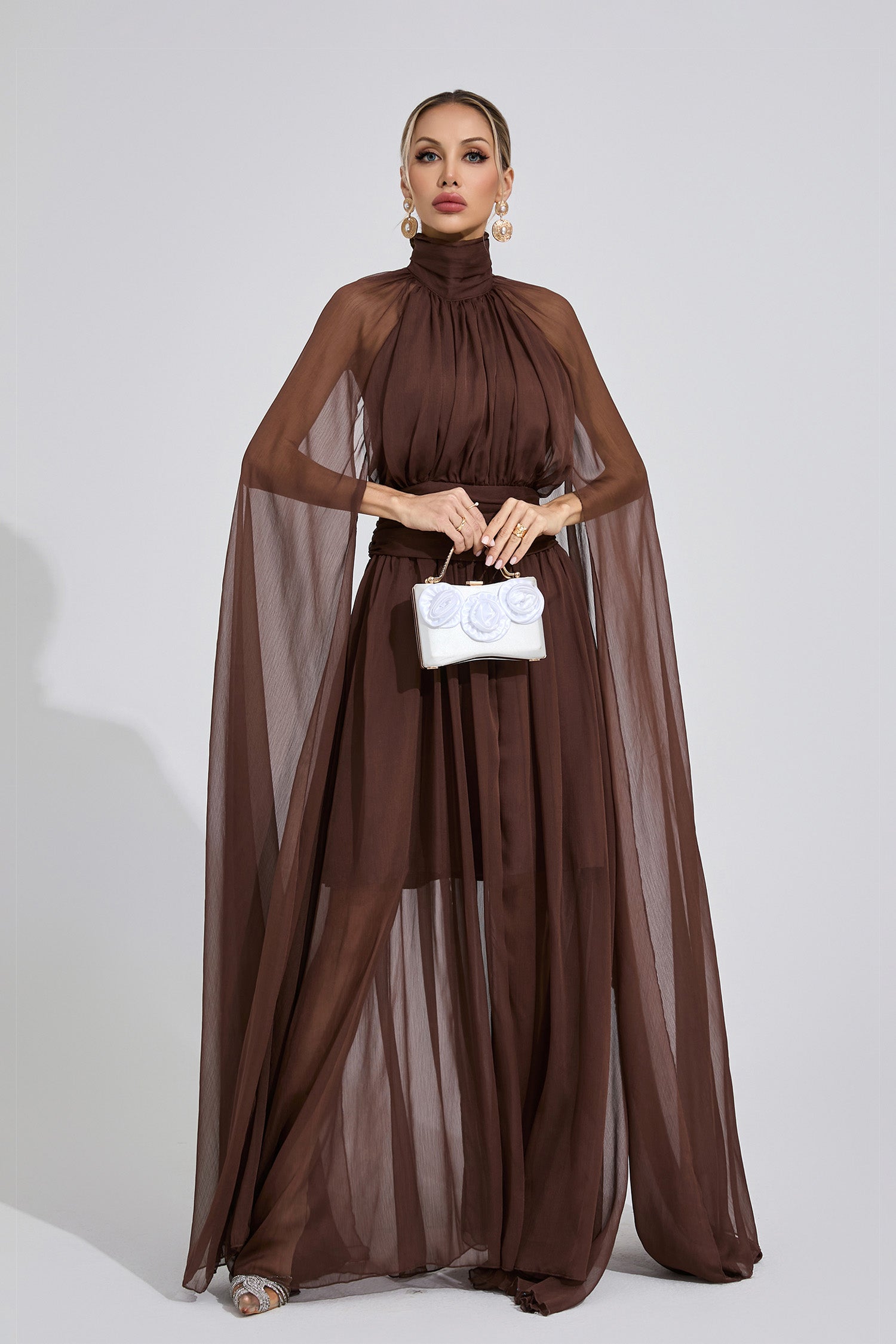 Taevorin Brown Royal Maxi Dress