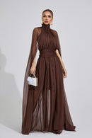 Taevorin Brown Royal Maxi Dress