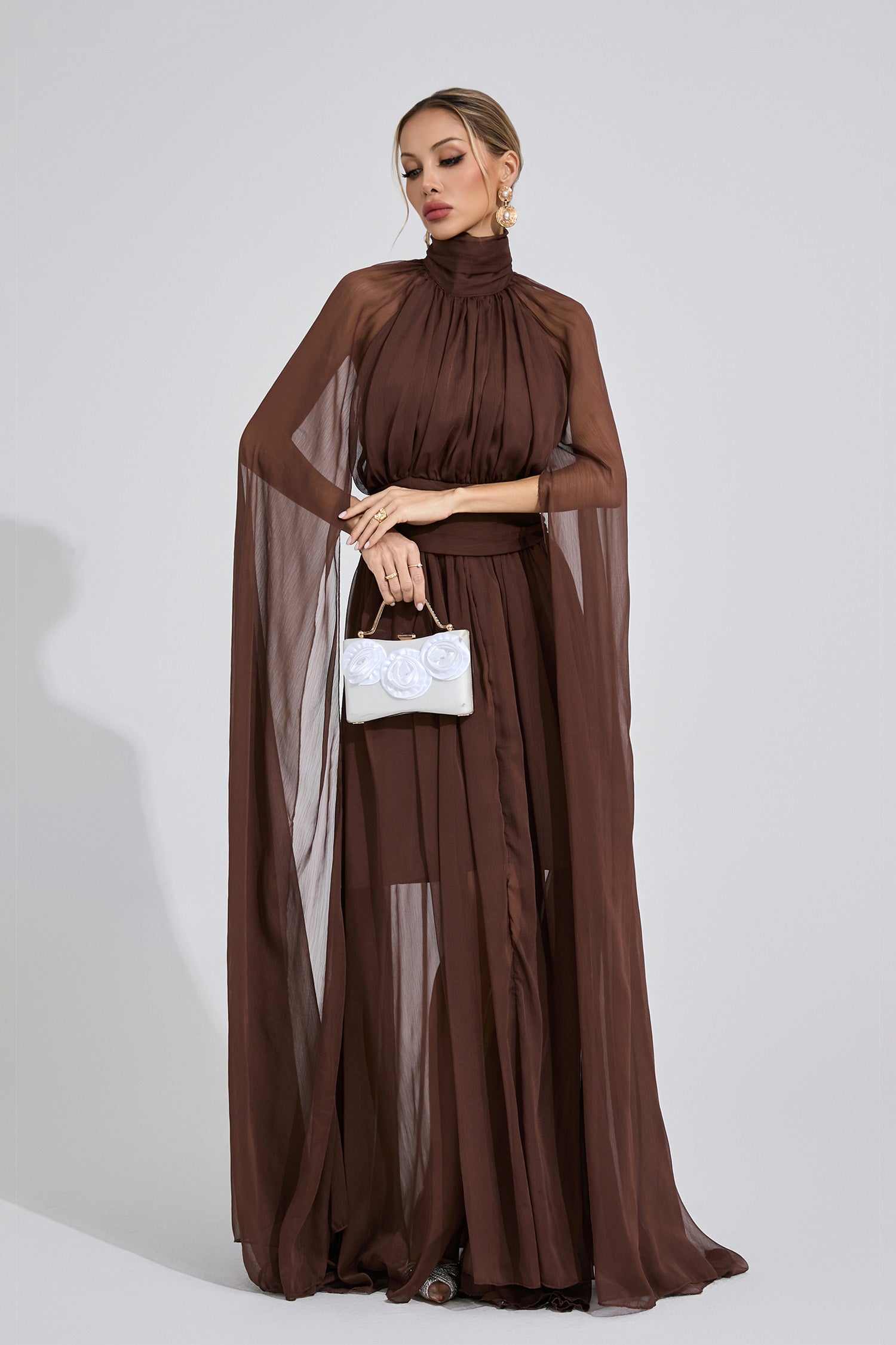 Taevorin Brown Royal Maxi Dress