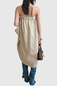 Caldren Strapless Belted Trench Mini Dress