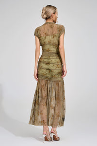 Ilyndor Green Bodycon Maxi Dress
