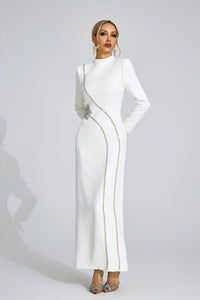 Wyrdelis White Diamond Maxi Dress