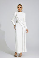 Wyrdelis White Diamond Maxi Dress