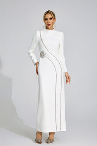 Wyrdelis White Diamond Maxi Dress