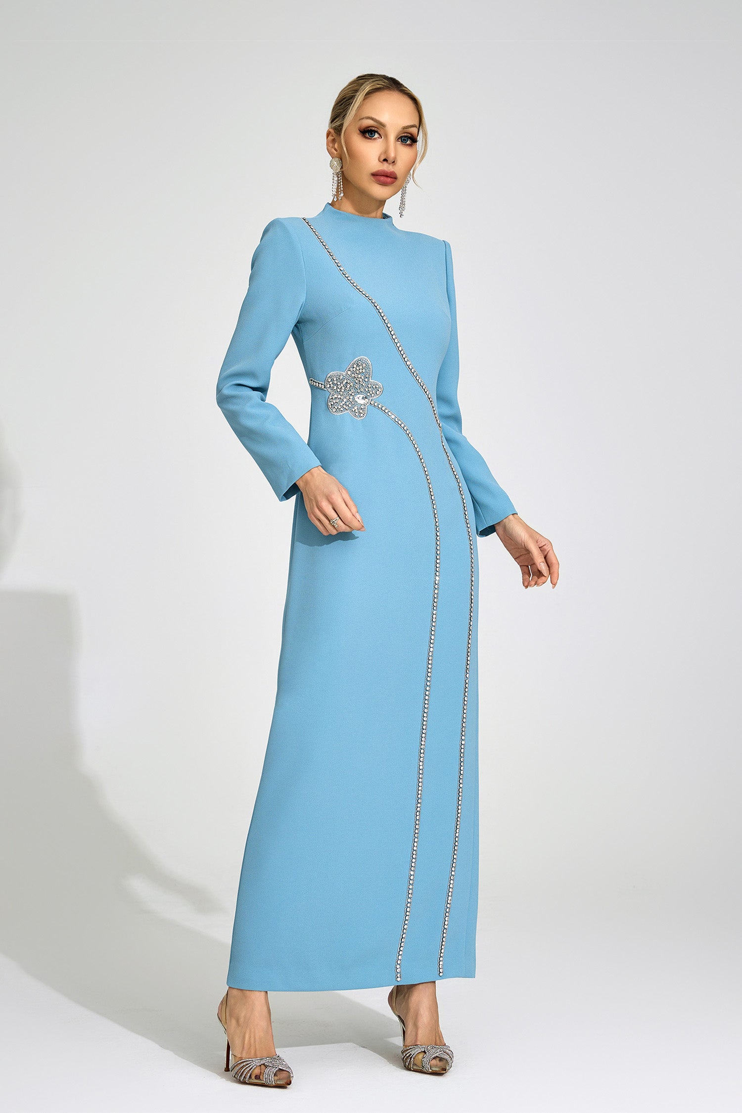 Wyrdelis Blue Diamond Maxi Dress