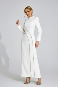 Wyrdelis White Diamond Maxi Dress