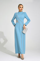Wyrdelis Blue Diamond Maxi Dress