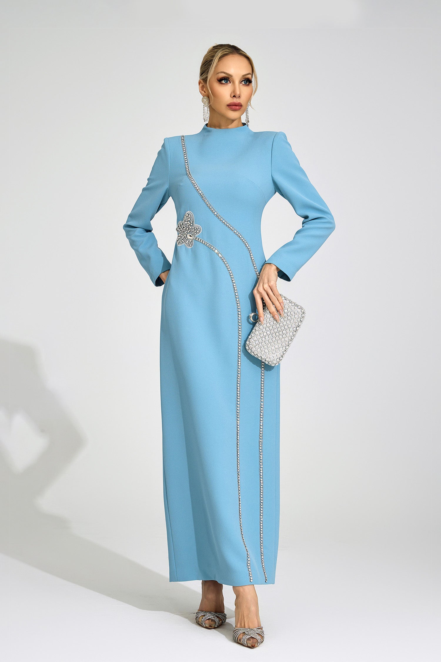 Wyrdelis Blue Diamond Maxi Dress