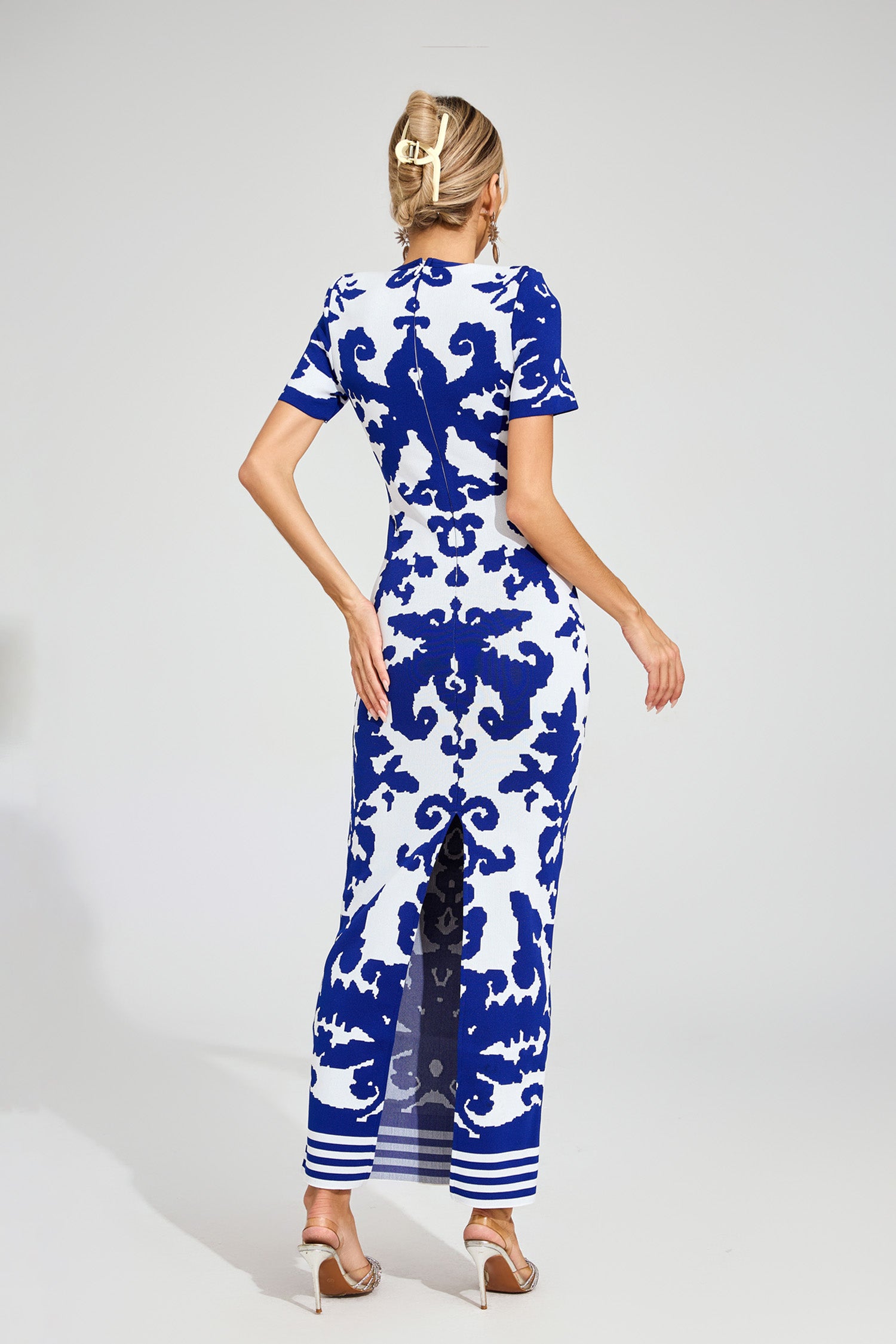 Elyxra Bandage Maxi Dress In Blue