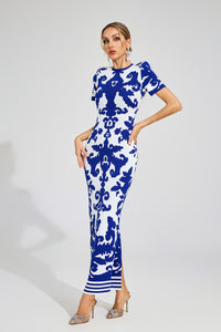 Elyxra Bandage Maxi Dress In Blue