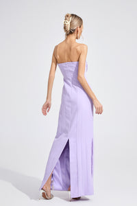 Yorvethic Violet Floral Maxi Dress