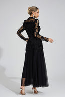 Eryna Black Embroidered Two Piece Set