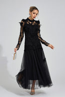 Eryna Black Embroidered Two Piece Set