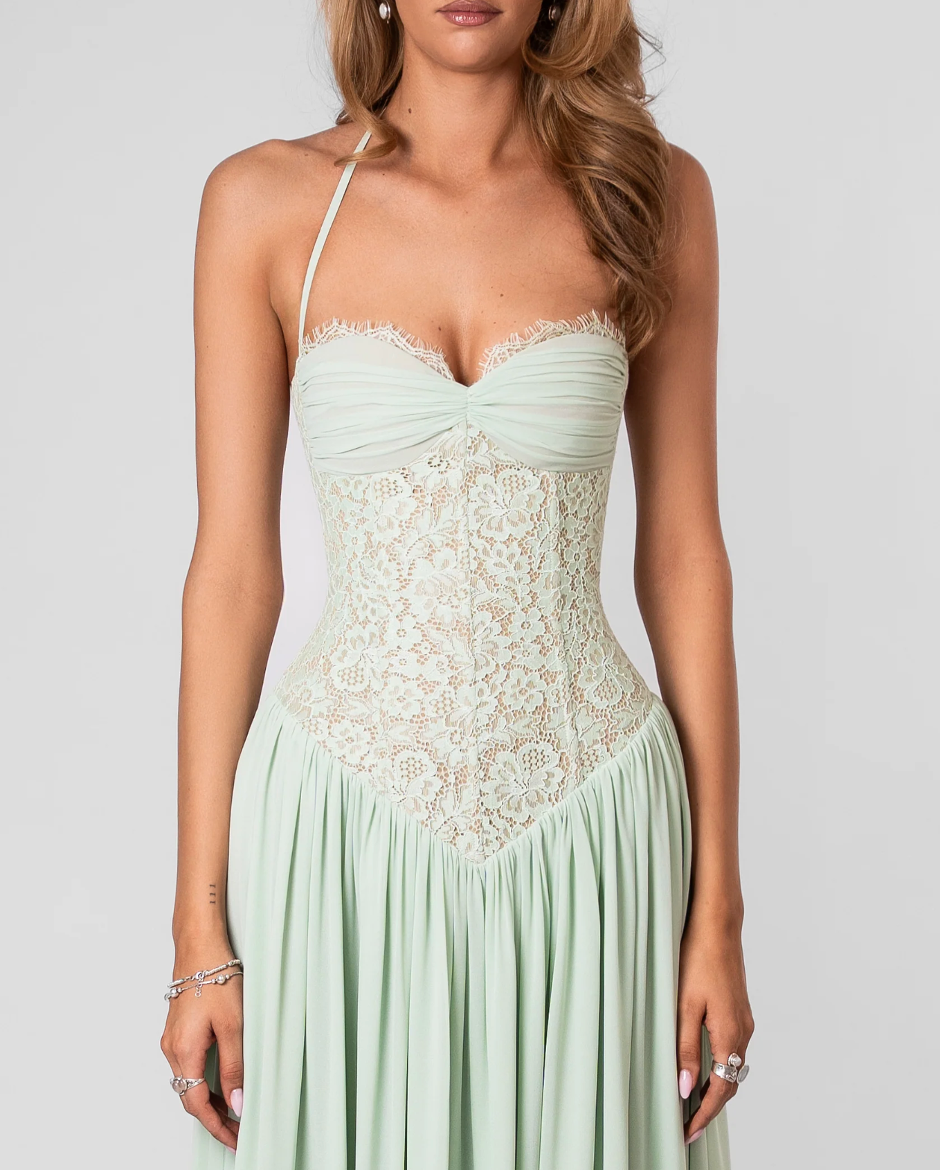 Daxelia Lace-Corset Maxi Dress