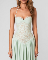 Daxelia Lace-Corset Maxi Dress