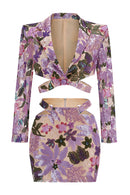 Evalyse Sequin Embroidery Two Piece Dress