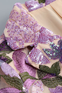 Evalyse Sequin Embroidery Two Piece Dress