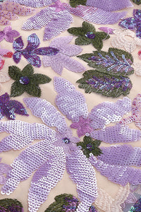 Evalyse Sequin Embroidery Two Piece Dress