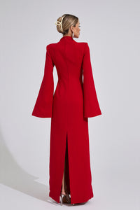 Ferune Red Diamond Maxi Dress