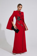 Ferune Red Diamond Maxi Dress