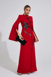 Ferune Red Diamond Maxi Dress