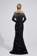 Lunvaris Black Diamond Maxi Dress