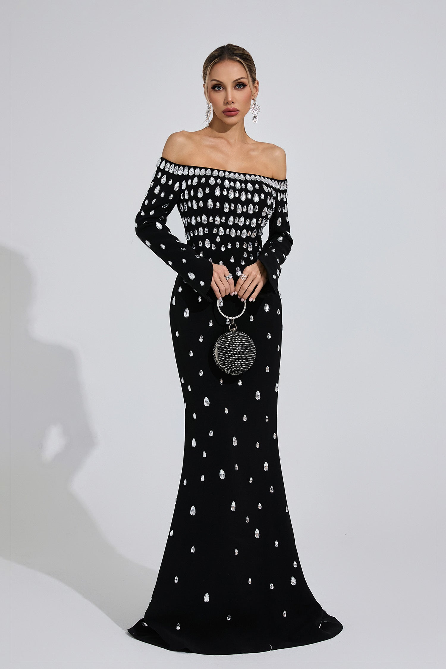Lunvaris Black Diamond Maxi Dress