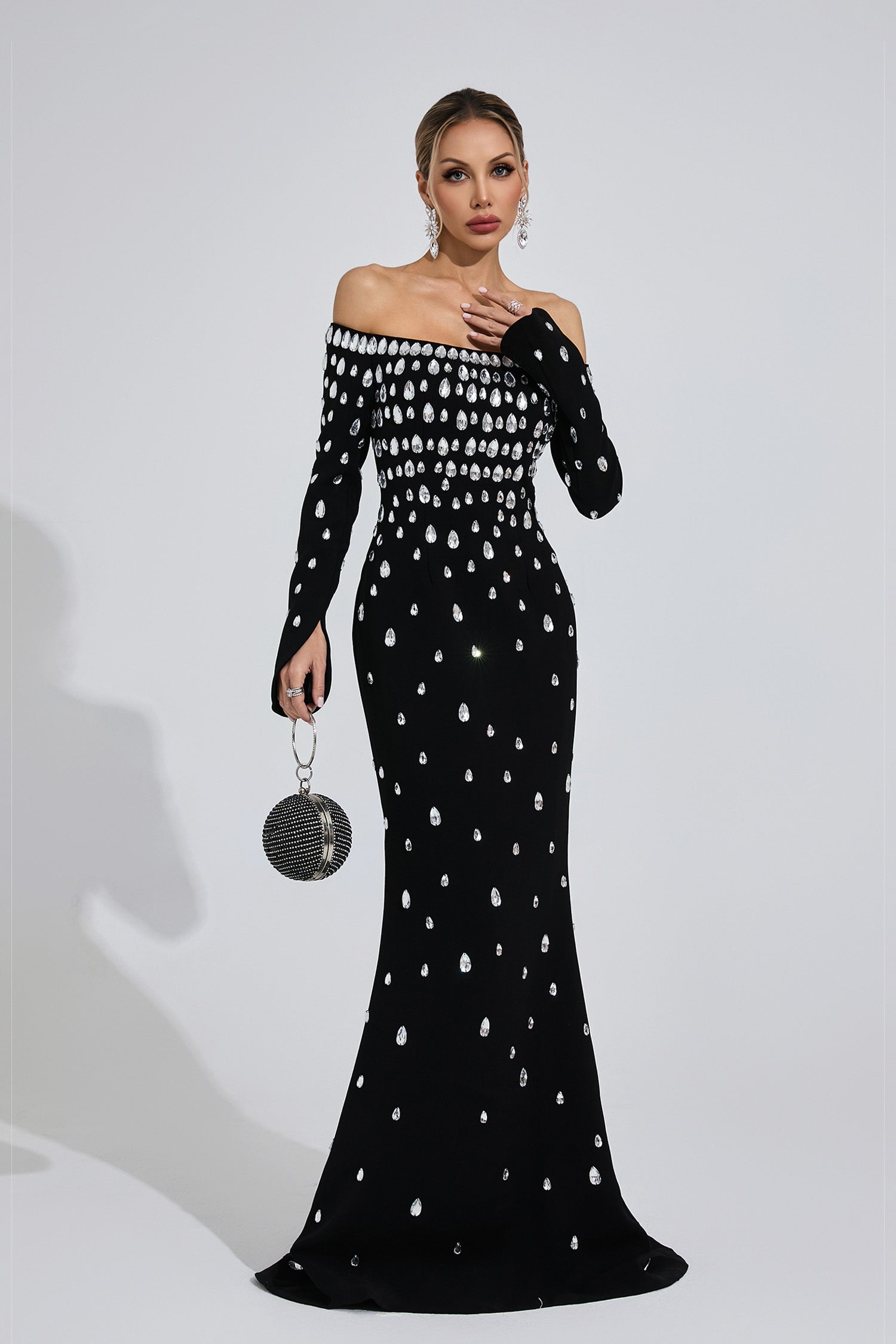 Lunvaris Black Diamond Maxi Dress