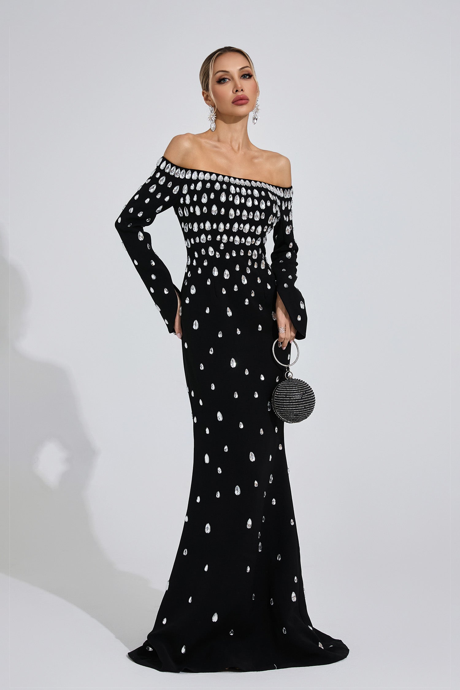 Lunvaris Black Diamond Maxi Dress