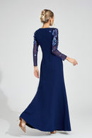 Ulvareth Blue Sequined Maxi Dress