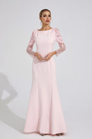 Ulvareth Pink Sequined Maxi Dress