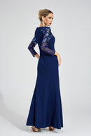 Ulvareth Blue Sequined Maxi Dress