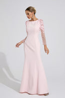 Ulvareth Pink Sequined Maxi Dress