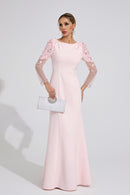 Ulvareth Pink Sequined Maxi Dress