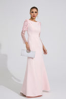 Ulvareth Pink Sequined Maxi Dress