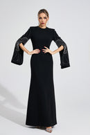 Zylarion Black Beaded Maxi Dress