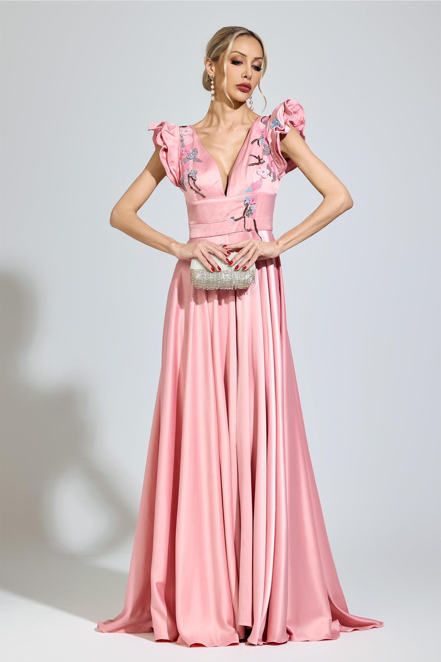 Bynor Pink Diamond Formal Dress