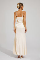 Almira Champagne Slip Maxi Dress
