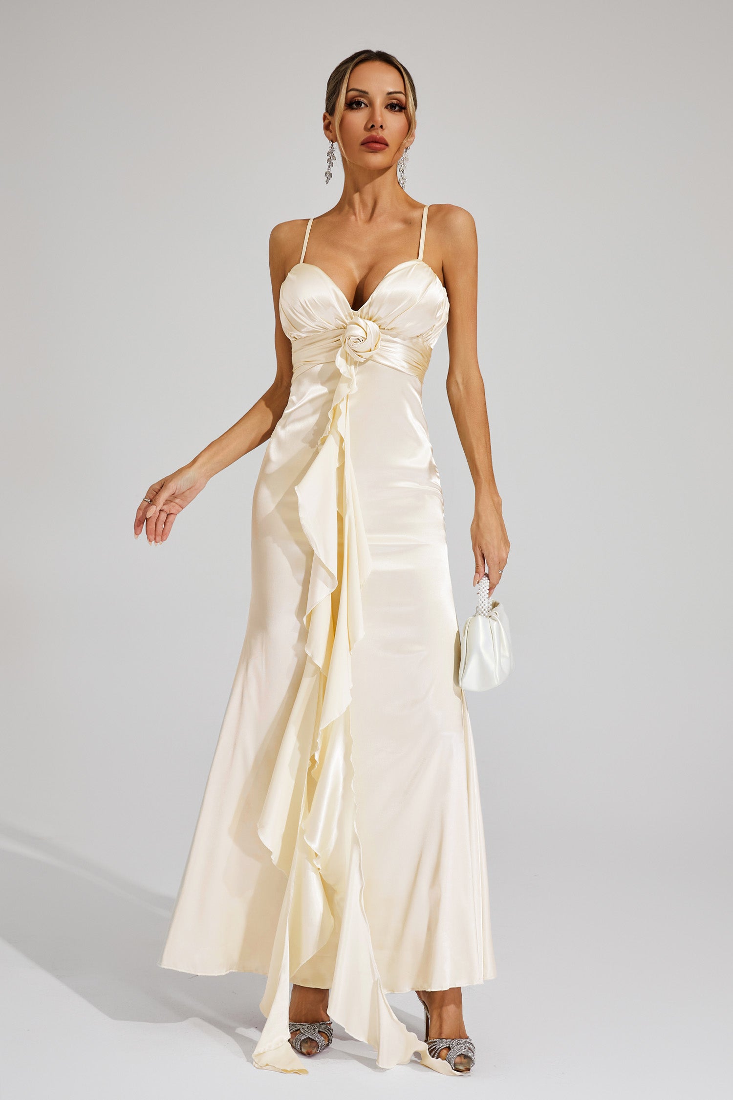 Haywood Champagne Slip Maxi Dress