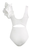 Myxora Ruffle Cutout One Piece Swimsuit