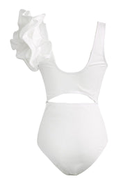 Myxora Ruffle Cutout One Piece Swimsuit