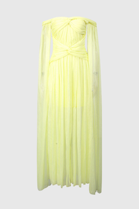 Cesia Off Shoulder Chiffon Maxi Dress
