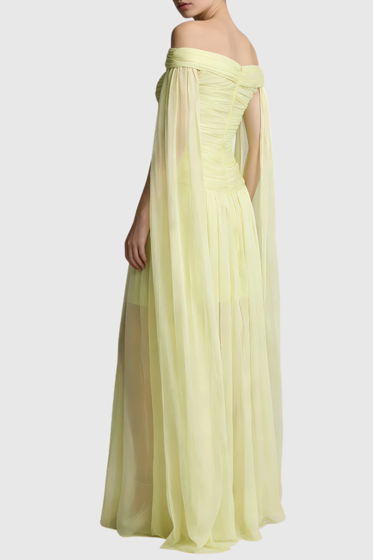 Cesia Off Shoulder Chiffon Maxi Dress