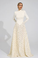 Marevix Ivory Floral Maxi Dress